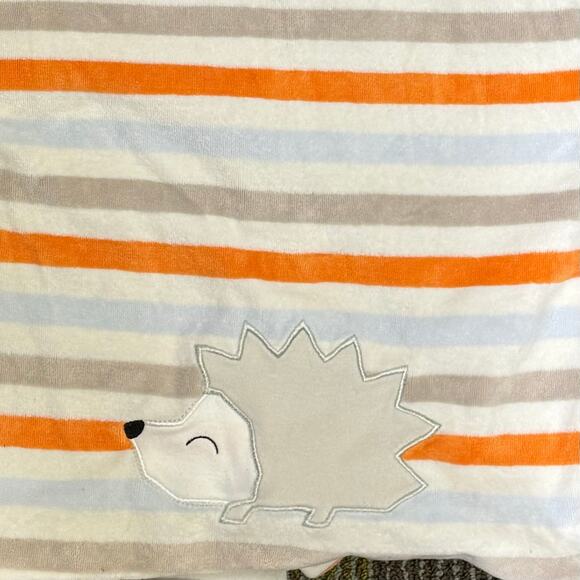 Magnificent Baby 3T Striped Hoodie Magnetic Velour Hedgehog Applique Fall Autumn - Picture 6 of 7